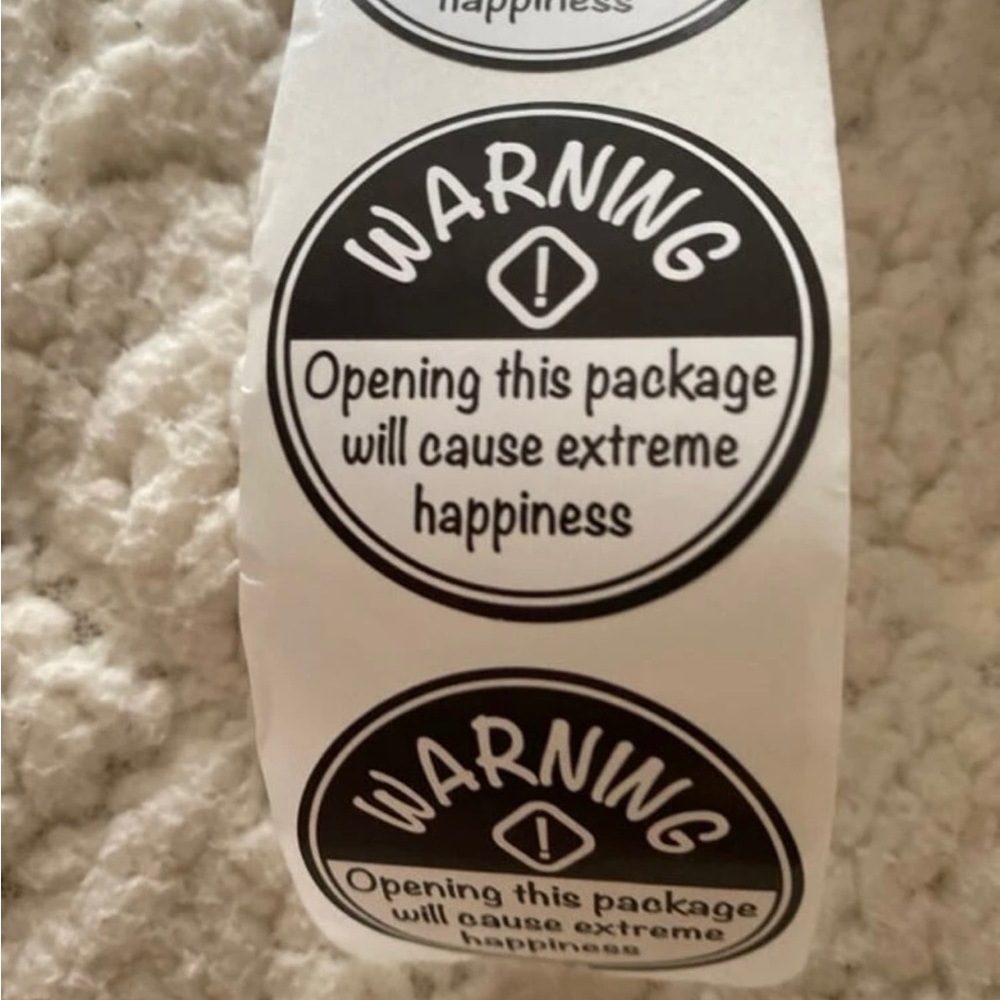 🆑 Black & White Happiness Stickers 50qty - Picture 3 of 5